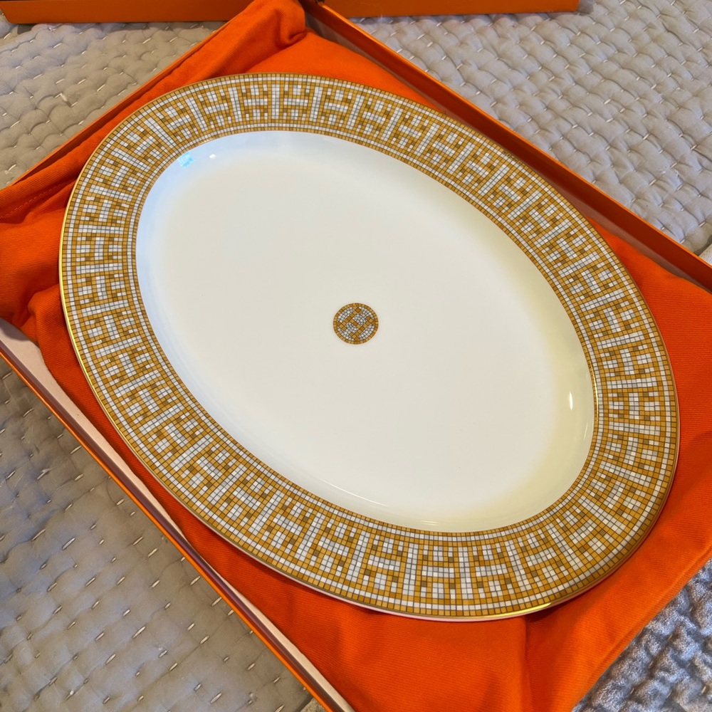Brand new Hermes serving platter, never used, sold out online.